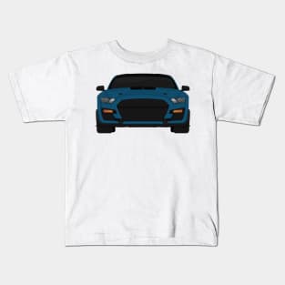 Shelby GT500 2020 Performance-Blue + Black roof Kids T-Shirt